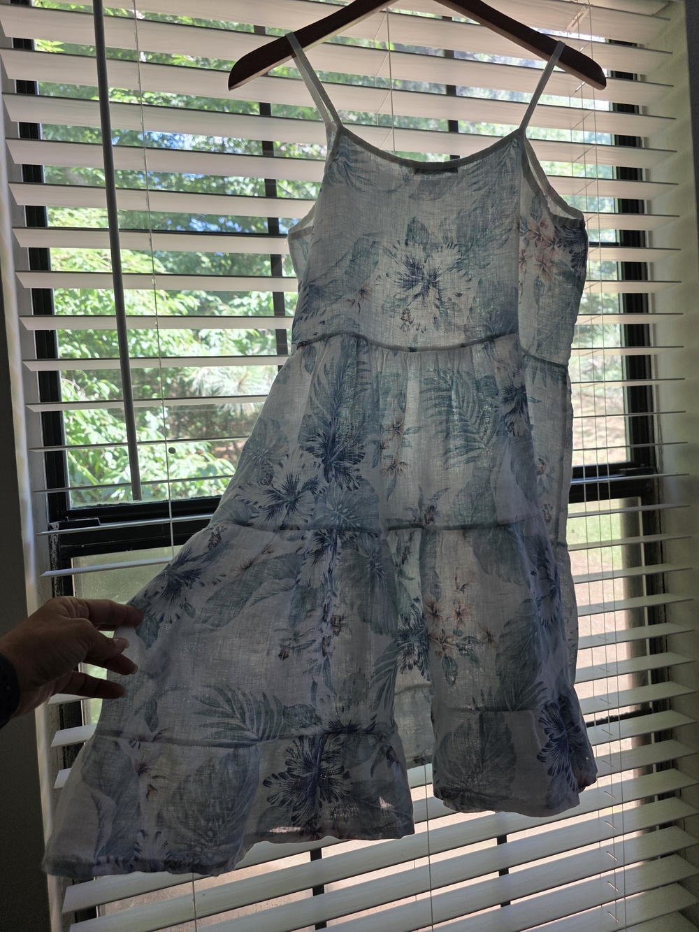 Valentina Naldi Italy Light Blue Floral Tiered Sundress, Size S Great Condition.